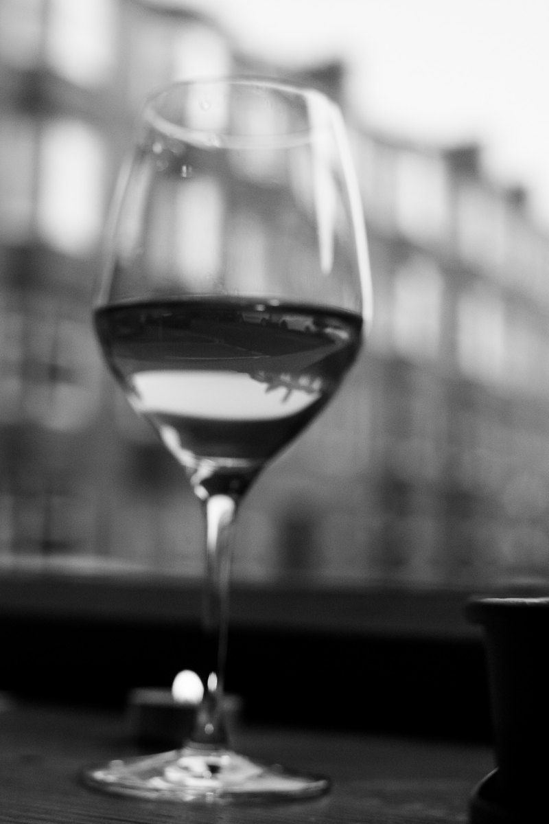 A glass of wine at Sylvan La Cave
